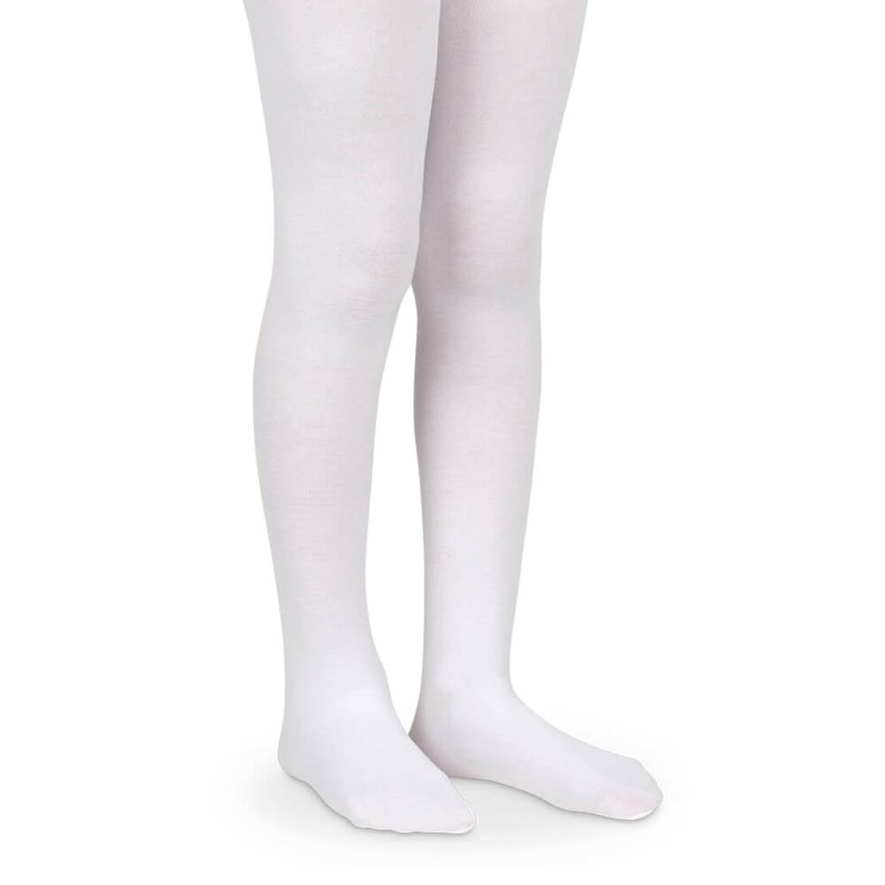 Jefferies Socks Girls 4-6Yrs Ivory Pima Cotton Pantyhose Tights Uniform G34-2